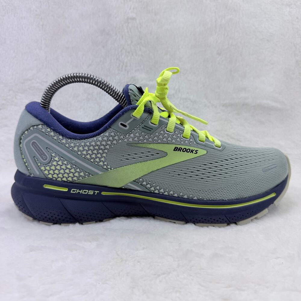 Brooks Ghost 14 Womens Running Shoes Green Lime Size 8.5 Medium Cushion Shoe